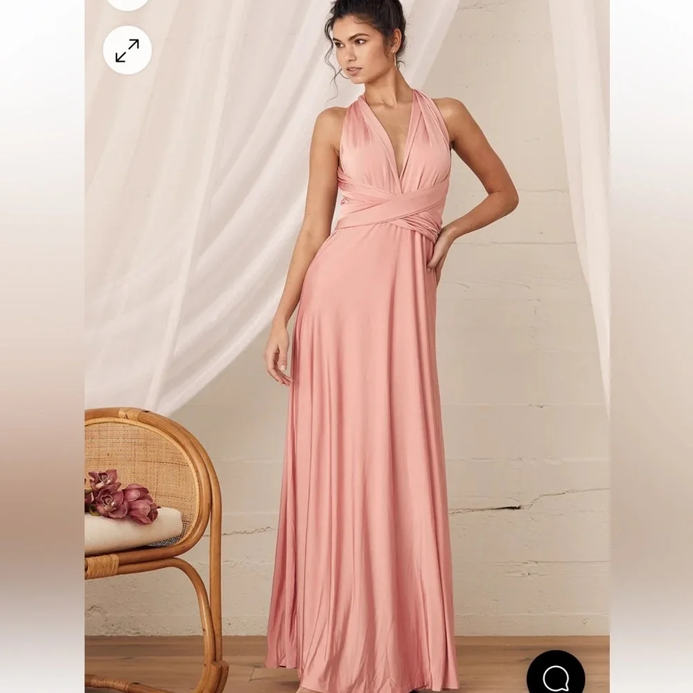 Lulus convertible blush pink Dress - Picture 1 of 5